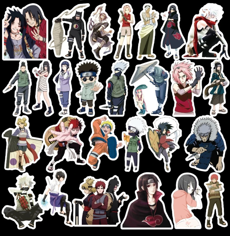 100 шт./пакет стикеры Naruto Саске Сакура производства компании "Kakashi" ноутбук граффити скейтборд Водонепроницаемый Стикеры игрушки для детей, подарки на день рождения
