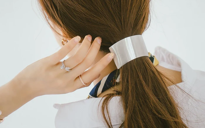 Новинка трендовые посеребренные заколки 2017 модные для волос с металлическими