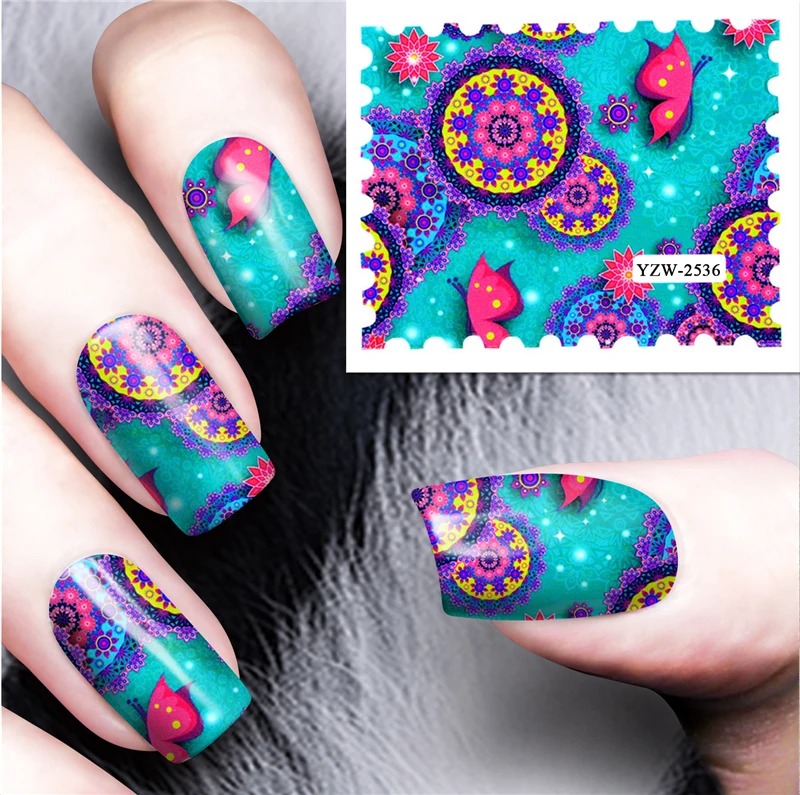 Новейшие Стикеры для ногтей 10 шт. винтажные Декоративные наклейки ногтевого