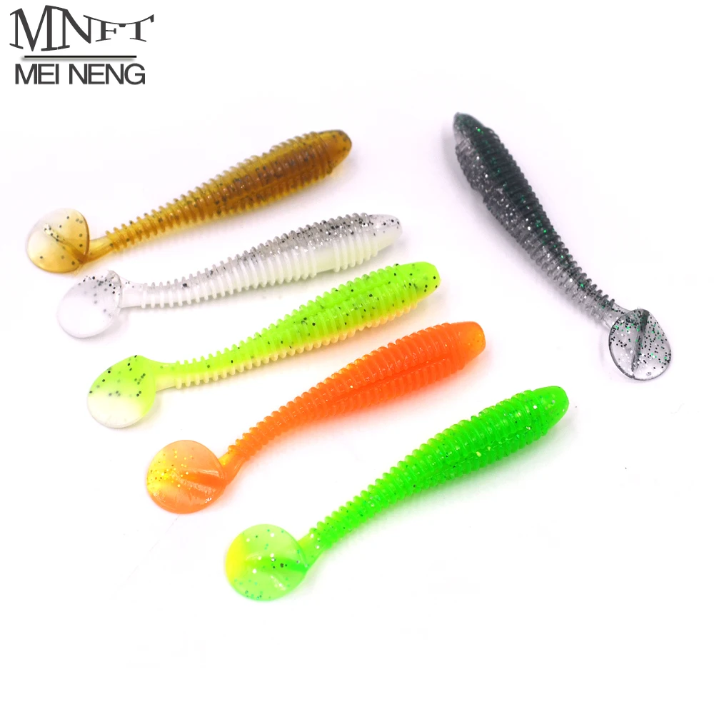 

MNFT 12Pcs Fishing Lure Worm Bass Trout Shad Crank Swim Bait T-tail Baits 7.5cm 2.8g Artificial Silicone Swimbait