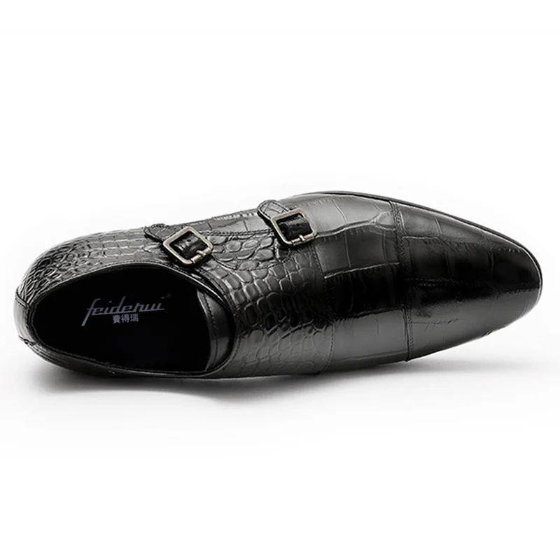 Новинка итальянская мужская официальная обувь с острым носком натуральная кожа
