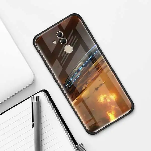 014 Чехол из закаленного стекла N7 Mass Effect для huawei P30 Pro P10 P20 P30 Lite mate 10 20 Pro Honor 20 Pro 8X чехол s - Цвет: 014