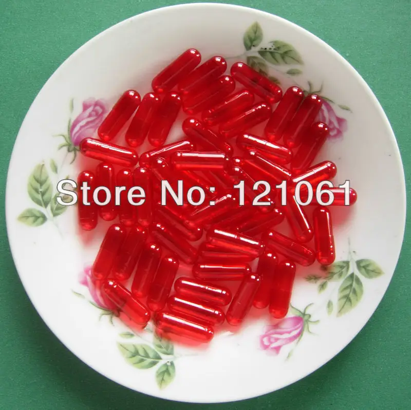 

0# 10,000pcs! red translucent-red translucen colored empty capsules,hard gelatin empty capsule(joined or seperated capsules)