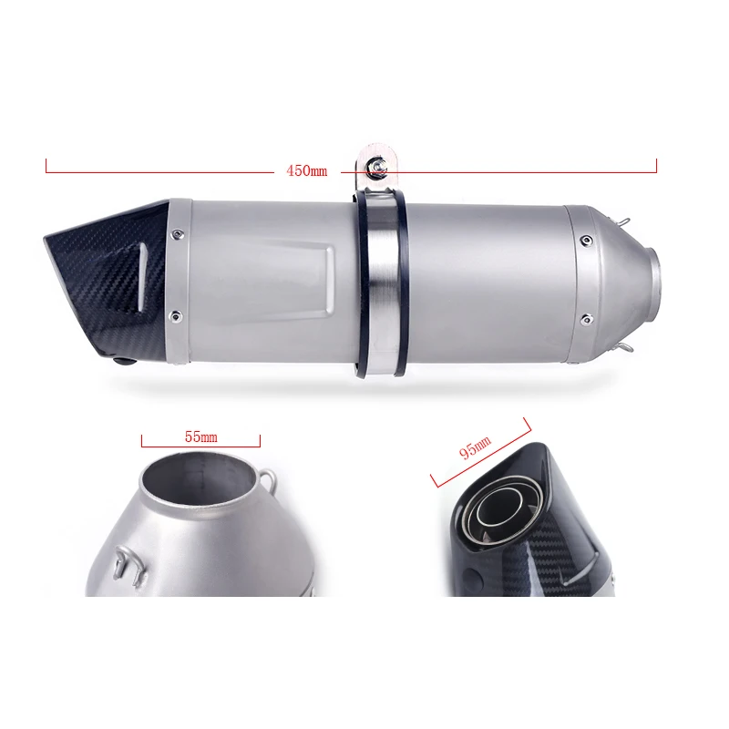 

Motorcycle Full System Exhaust Muffler Escape Middle Link Round Pipe Slip On For Kawasaki Z1000 2010-2017