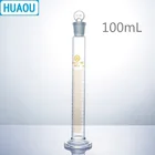 Измерительный цилиндр HUAOU 100 мл со стеклянной пробкой, лабораторное химическое оборудование