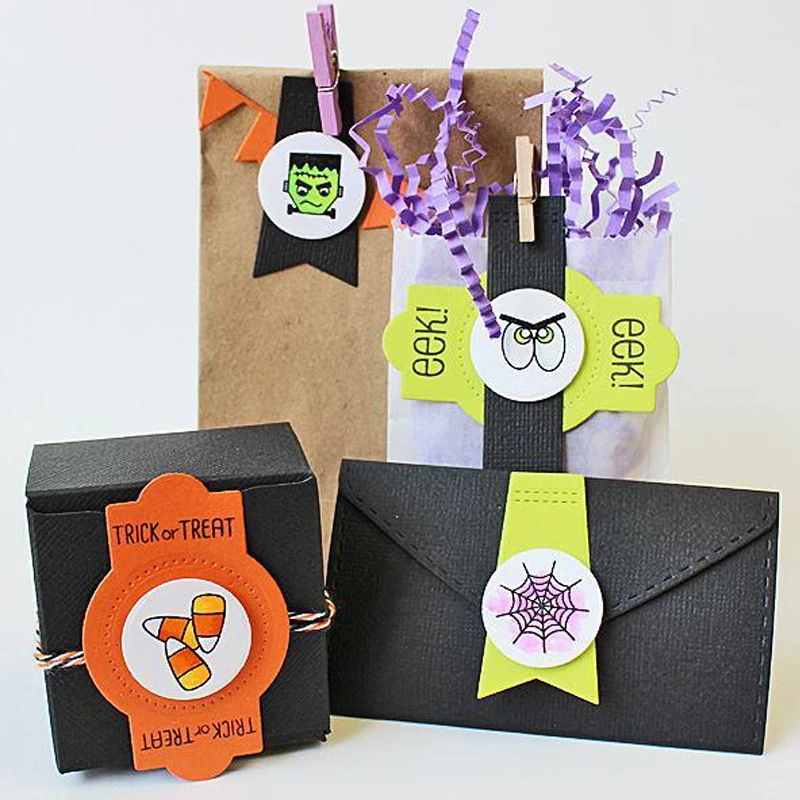 Хэллоуин EEK BOO элементы прозрачный штамп прозрачные штампы для DIY бумажные