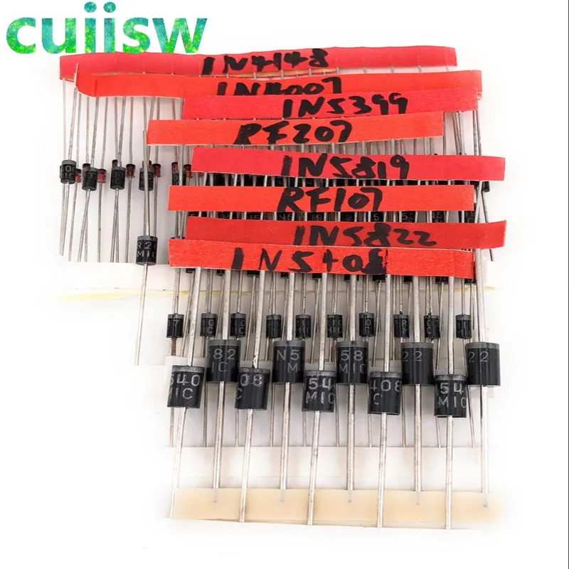 Диод DIP cuiisw 1N4148 1N4007 FR107 1N5408 1N5822 FR207 1N5819 1N5399 8 Тип всего 100 шт.|diode 1n4148|1n4148 diodediode 1n4007 |