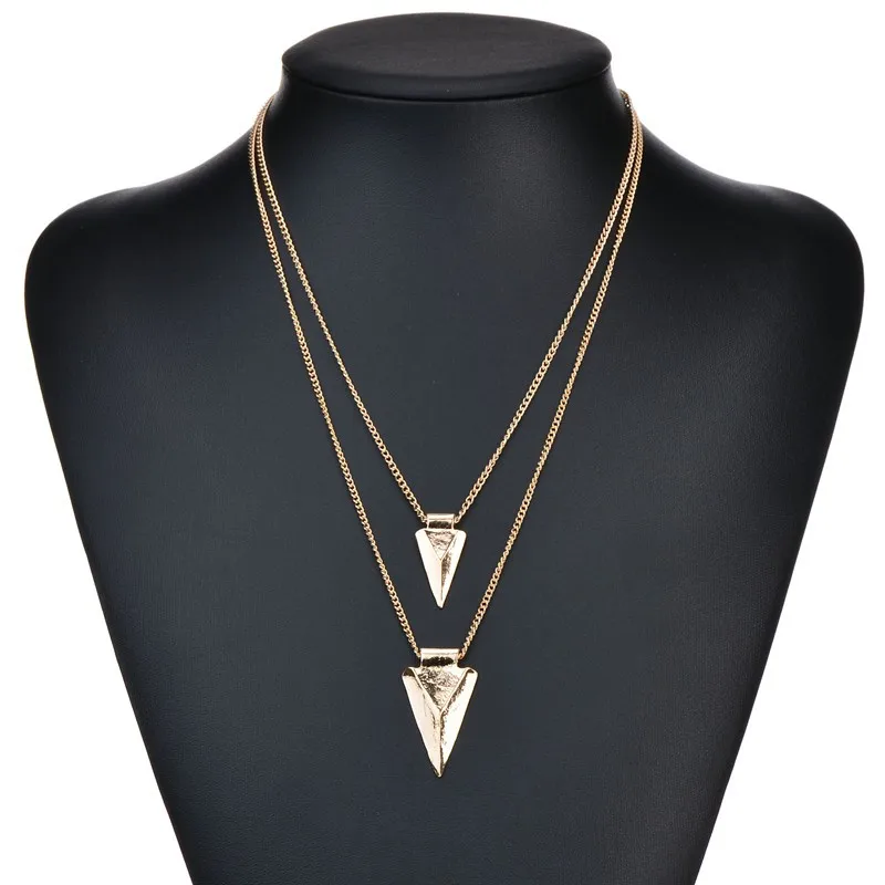 Двухслойный золотой цвет Цепочка кисточкой Богемия этнический панк