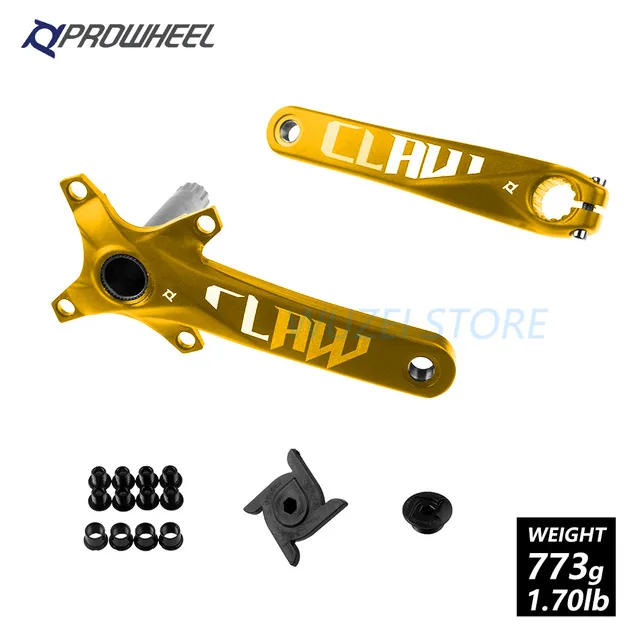 gold without BB PROWHEEL 104BCD 170 мм горный велосипед Crankstel алюминия с нижней части MTB Fiets рукоятки с BB 1/2x10/11 Скорость fietsonderdelen Лидер продаж - Цвет: gold without BB
