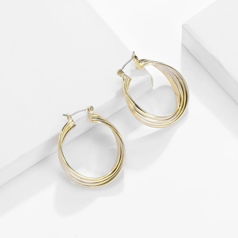 HONGYE сплав простые дизайнерские серьги-кольца для женщин модные ювелирные