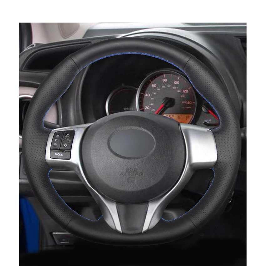 Вышитая вручную искусственная кожа для Toyota Yaris 2012 2013 2014 2015 2016 2017 2018