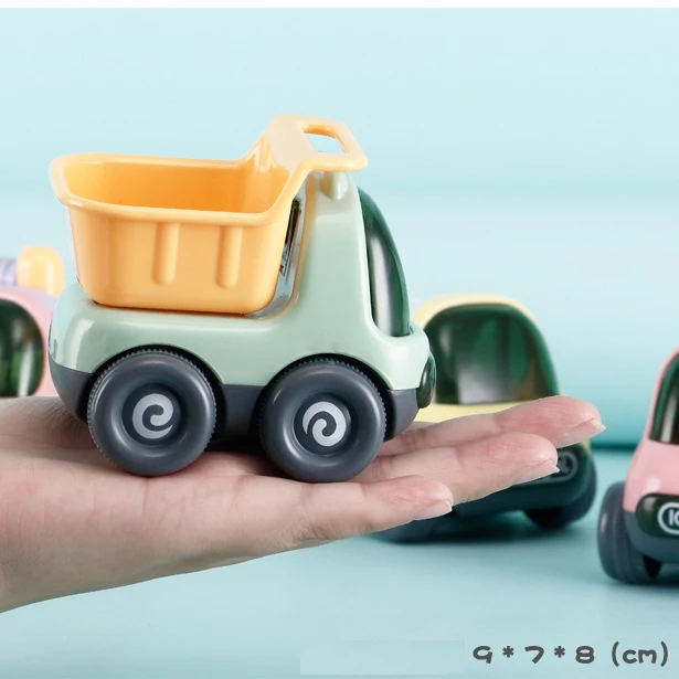 

1PCS Children Inertia Cartoon Engineering Car With Action Educational Toys Resistance To Fall Model Vehicle For 1-3 years Kids