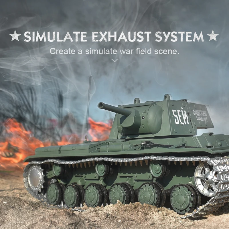 1:16 Советский Союз KV-1 RC тяжелый танк 2 4 ГГц многочастотный пульт дистанционного