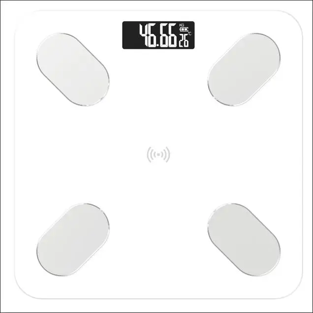White Bluetooth Body Fat Scale-Smart BMI Scale цифровые беспроводные весы для ванной, анализатор состава тела с приложением для смартфона - Цвет: White