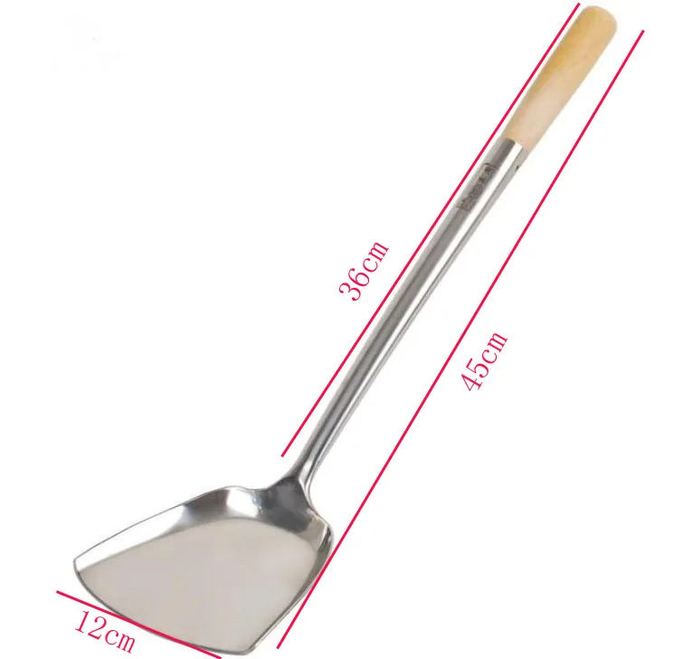 14 Большая длинная лопатка Черпак шеф-повара для приготовления пищи cocina utensilios кухонная утварь ручка полностью нержавеющая сталь металл Тернер ложка для супа ВОК - Цвет: 14