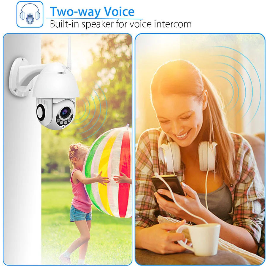 1080P HD мини ptz Водонепроницаемая наружная Wifi ip-камера CCTV камера безопасности