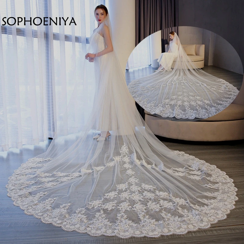 

Real Picture casamento Bridal veil 2021 Cheap Wedding veils Cheap voile de mariee wedding accessories veu de noiva velo novia