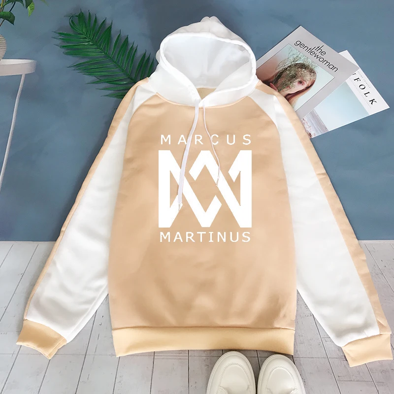 Модная одежда в стиле пэчворк толстовка с капюшоном Marcus & Martinus Moment Tour пуловер топы