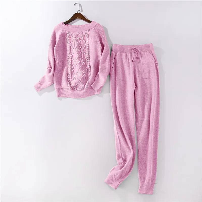 Зимний женский комплект новинка 2018 из двух предметов топ и штаны спортивный