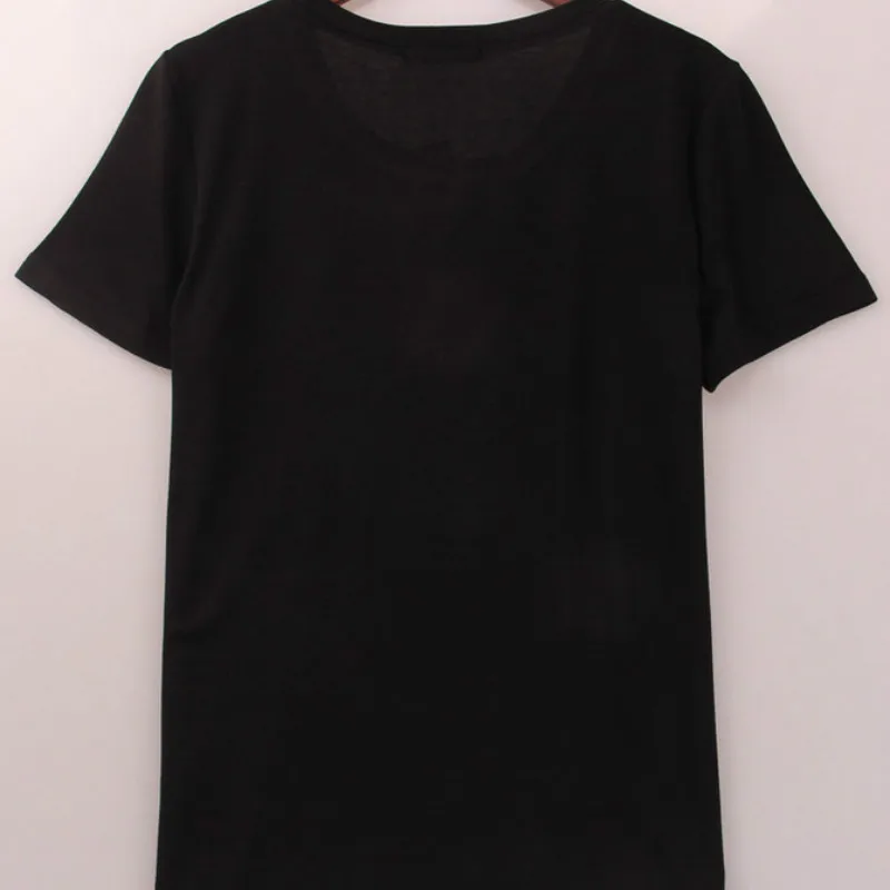 Пайетки 3D вышитые розы рубашки с короткими рукавами Бисер футболка блестками