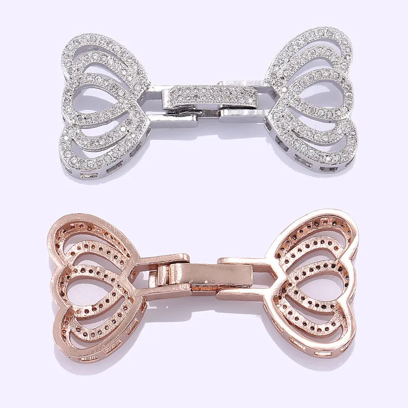 Распродажа ювелирных изделий Bijoux Циркон 4 Сердце Подвески застежка для браслета