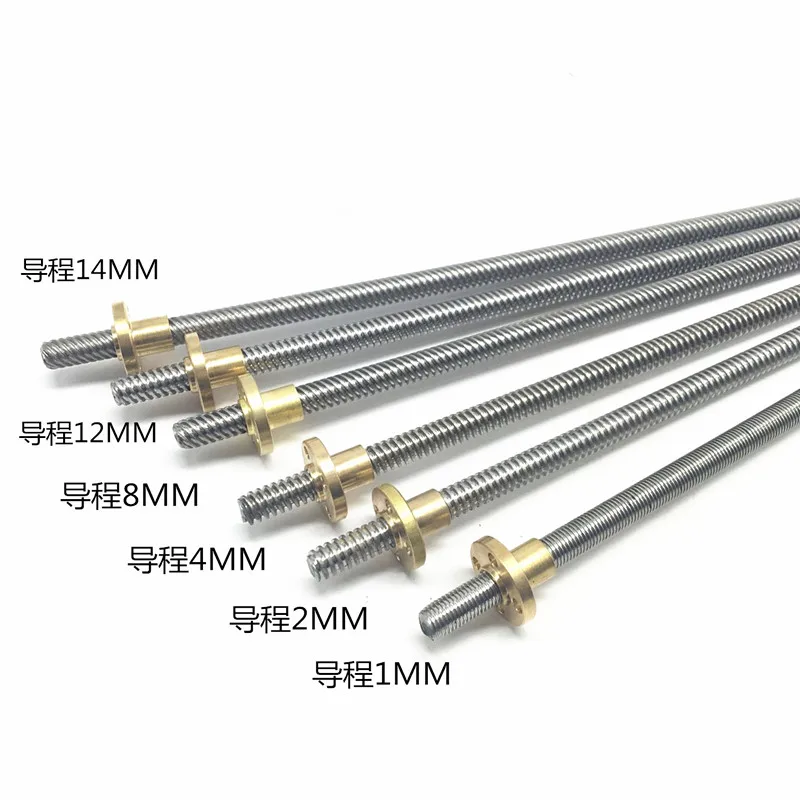 YT1415  1PCS/LOT  200mm Stainless Steel T8 Lead Screw For Stepper Motor /3D Printer  Trapezoidal Screw Rod with Copper Nut