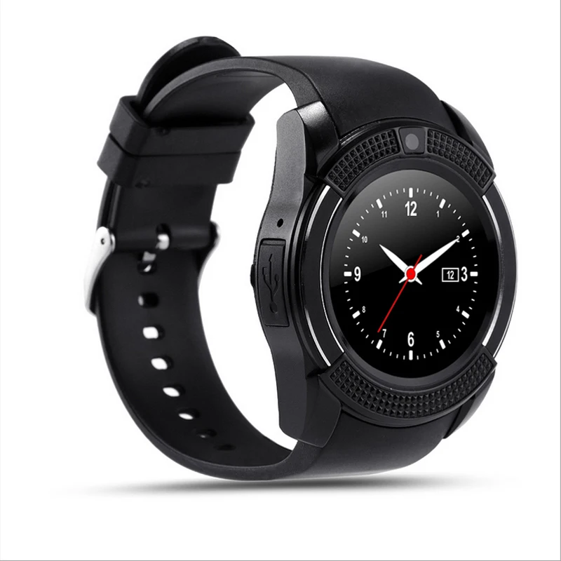 V8 Bluetooth Smart часы 1 22 ''круглый Экран Поддержка SIM/карты памяти Камера SmartWatch для