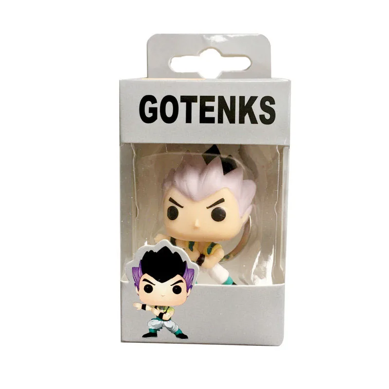 FUNKO POP Dragon Ball Saiyan Goku Пикачу Луффи Карманный Брелок фигурка Коллекционная модель игрушки для детей Рождественский подарок - Color: gotenks