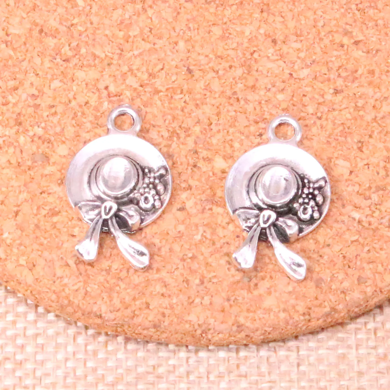 16 шт. тибетская Посеребренная шляпа Ms. Cap Подвески для самостоятельного