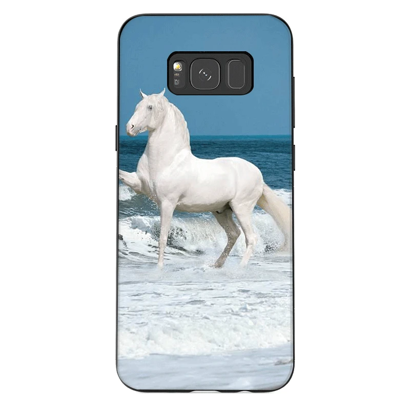 Силиконовый для мобильных телефонов Чехол Красота лошадь для Samsung Galaxy A3 A5 A6 A7 A8 A9 A10 A20 A30 A40 A50 A70 M10 M20 M30 M40 J6 крышка - Цвет: B4