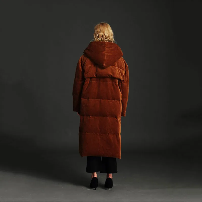 Plus Size XS-5XL Corduroy Thick Down Jacket 2019 New Winter Women Oversize and Coat Big Puffer W59 | Женская одежда