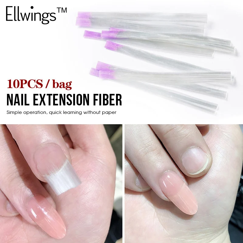 Ellwings 10 шт. гвоздь Fibernails acryl советы наращивание ногтей упаковка Van Fiber Glas Nagels