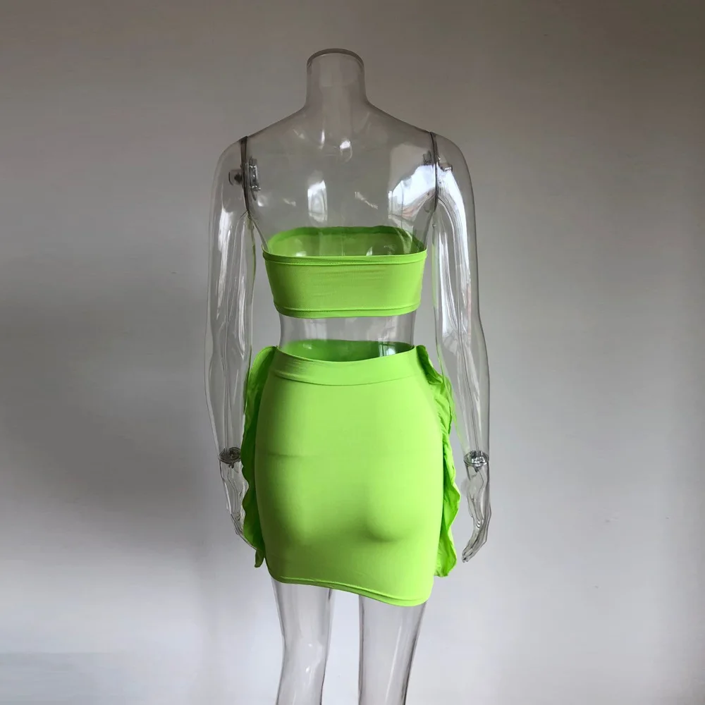 Женский клубный комплект BKLD Оранжевый Комплект из двух предметов укороченный