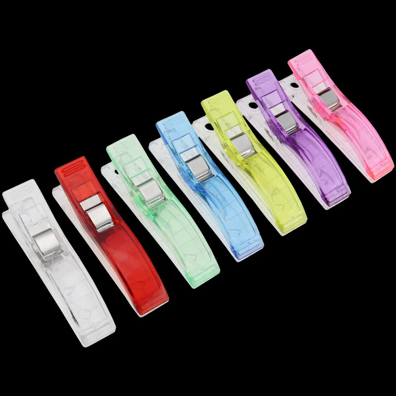 20PCS plastic clip Пластиковые зажимы для шитья, 20 шт., прозрачные, для шитья, для одеяла, для переплета, пластиковые зажимы, зажимы для упаковки, замечательные пластиковые зажимы - Цвет: 20PCS plastic clip