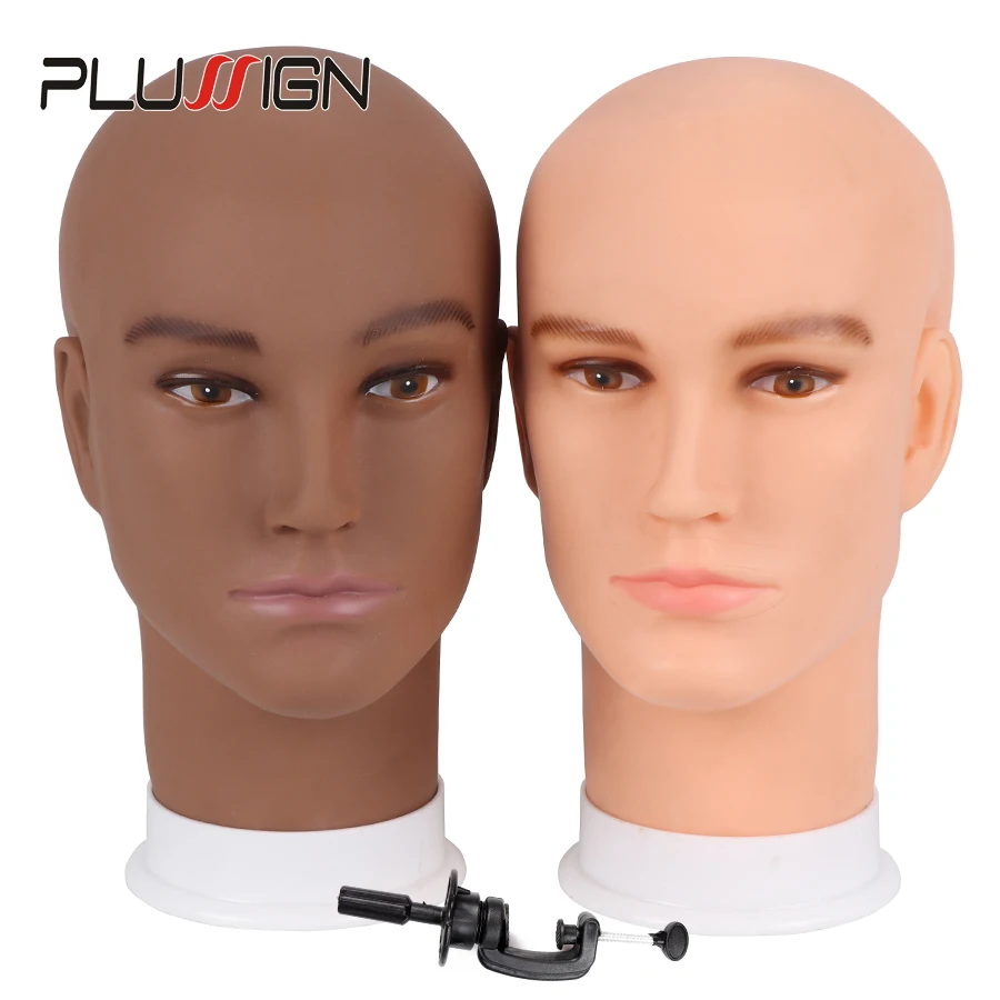 Plussign Realistic Plastic Male Mannequin Model Dummy Head For Hat/ Wig/ Mask/Sunglass Display,Manikin Heads Wig Display