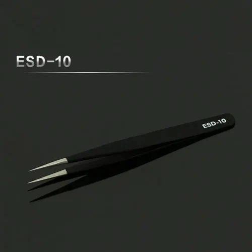 ESD10 1 шт. антистатические пинцеты из нержавеющей стали промышленные ресницы Пинцет накладные ресницы из норки для наращивания ресниц Пинцет для макияжа - Цвет: ESD10