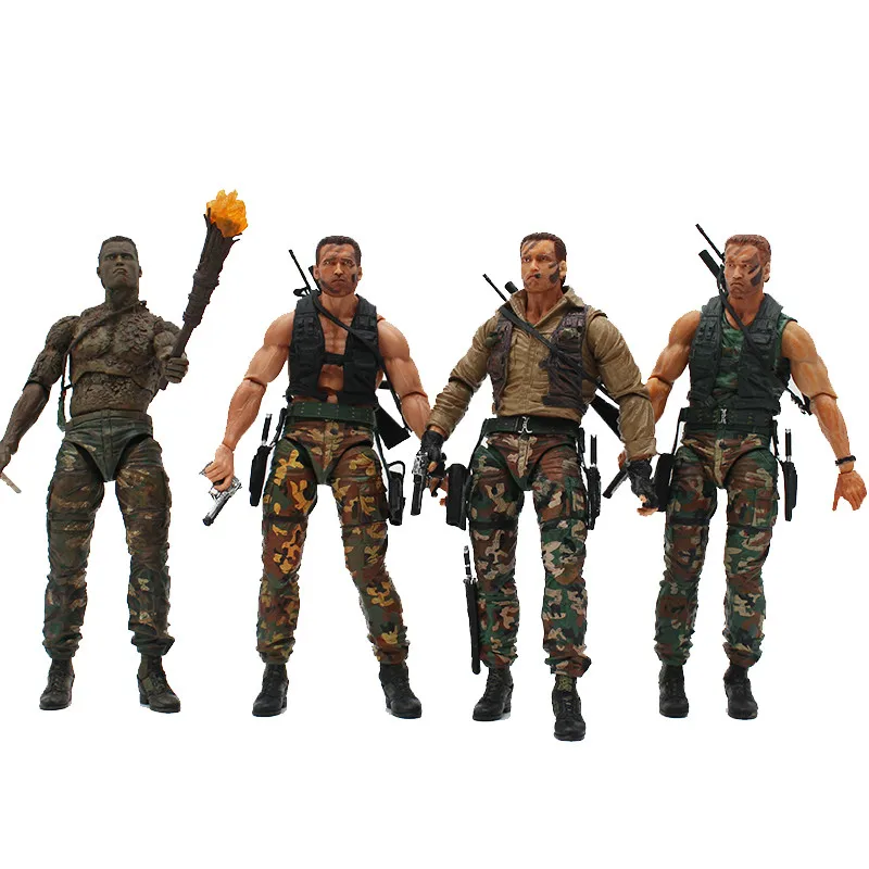 NECA Хищник 30-летие извлечения джунглей Маскировка голландские Охотники за джунглями ПВХ фигурка Коллекционная модель игрушки 18 см