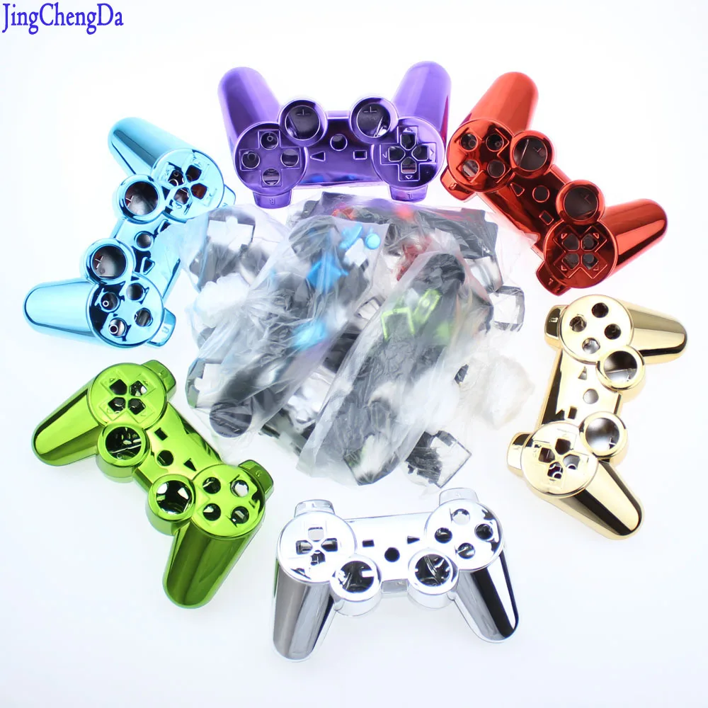 JCD Gold Full Controller Shell Case Housing Button Kit for Sony PS3 Bluetooth Controller