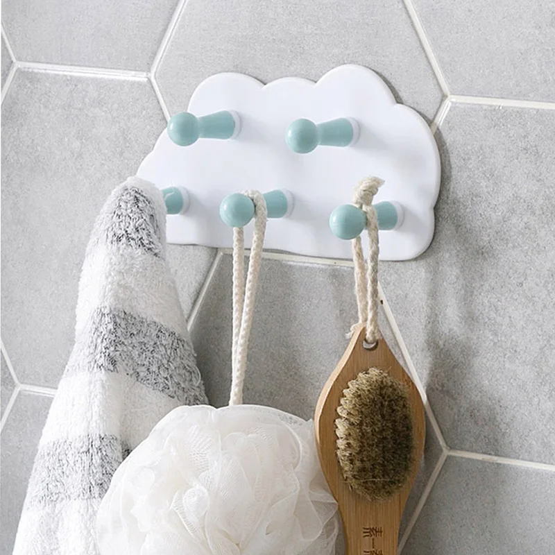 Крючки для органайзера в форме облака пальто настенная вешалка шарфов кухонный