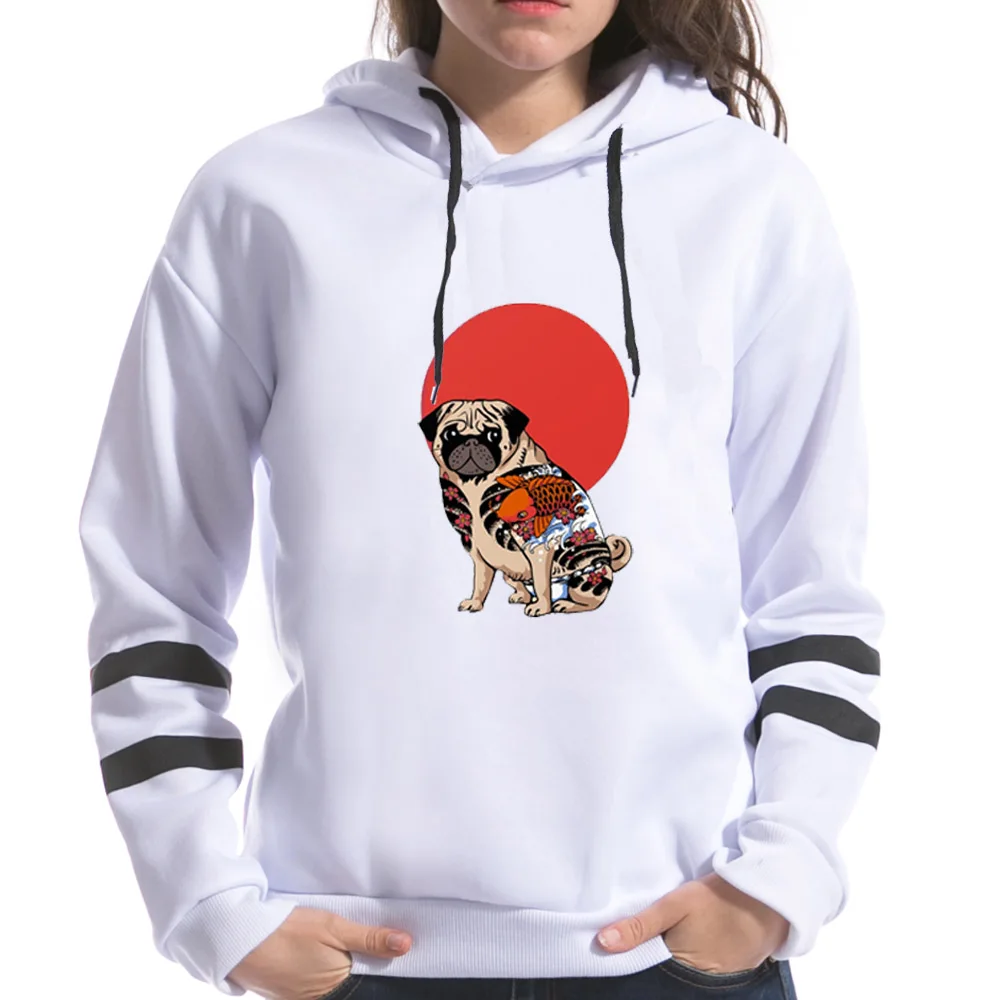 Новые модные толстовки с капюшоном изображением панды собаки мопса кота