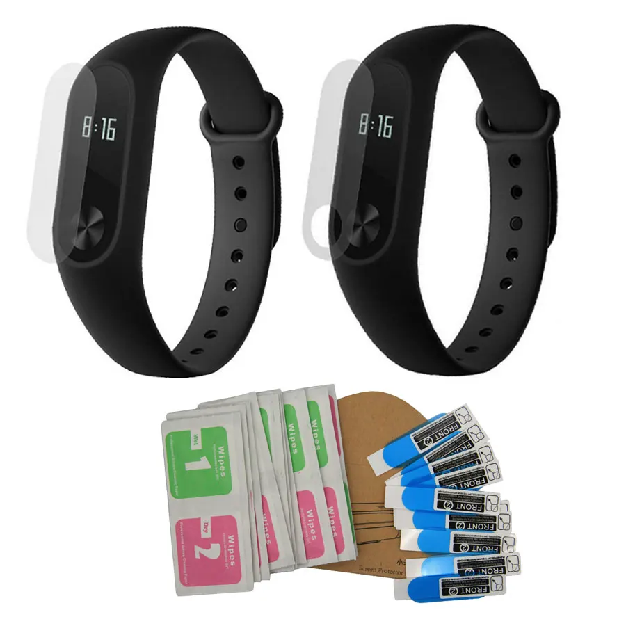 10 шт./упак. Защитная пленка для экрана Mi Band 2 ультратонкая Защитная пленка для экрана Miband 2 с отверстием/полным покрытием