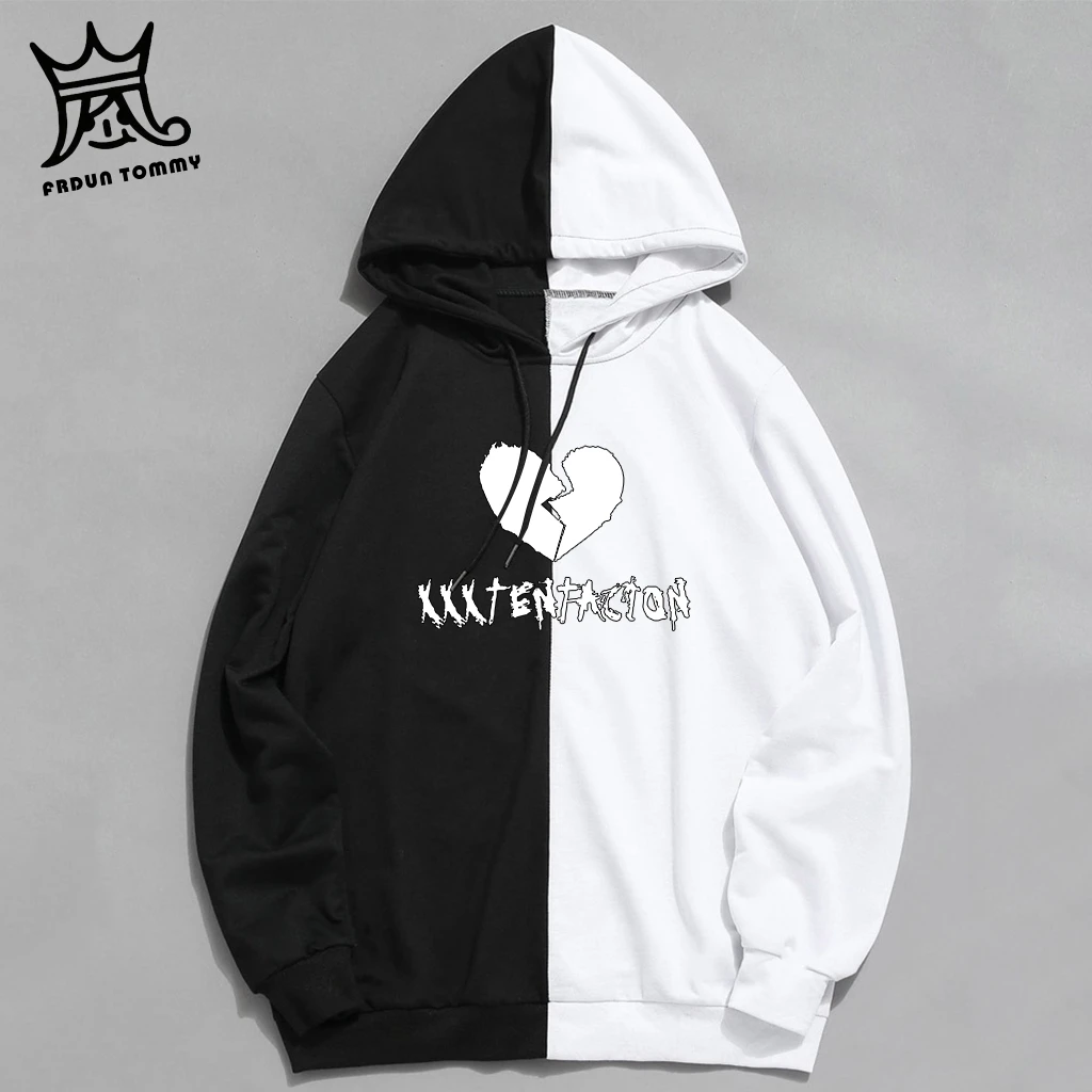 Xxxtentacion толстовки для мужчин и женщин модная Лоскутная Толстовка уличная Женская одежда с длинным рукавом хип-хоп топ размера плюс 4XL