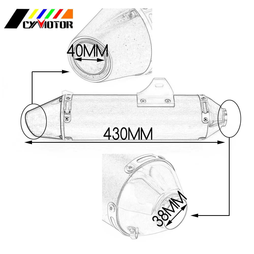 Красная алюминиевая выхлопная труба для мотоцикла скутера HONDA CRF150F CRF230F CRF 150F 230F 150