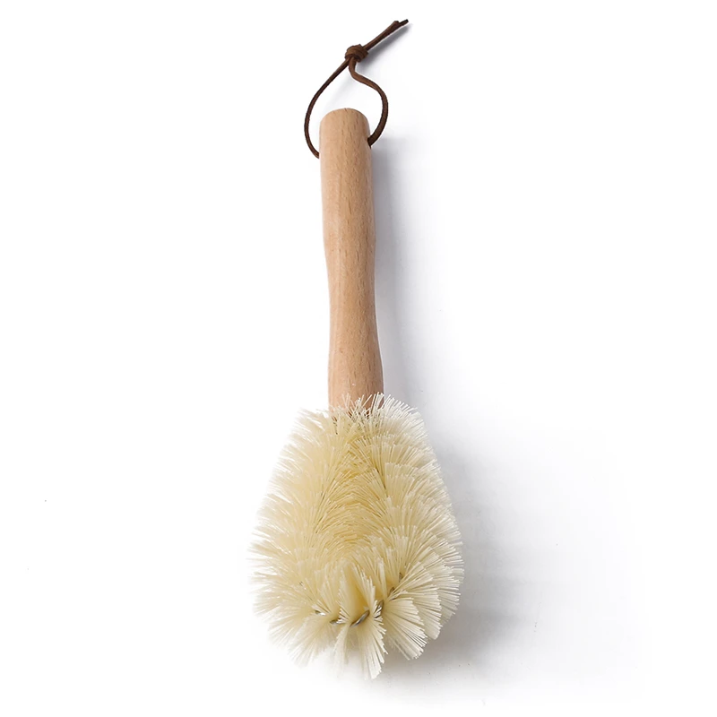 НОВАЯ щетка для чашек чистки деревянных прямых нейлоновых бутылок с деревянной