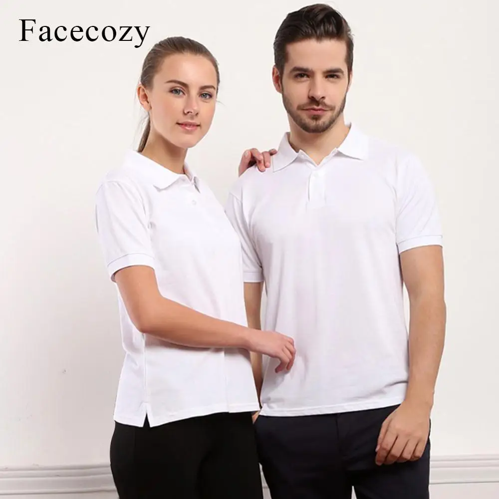 Facecozy мужские и женские футболки для тренировок в гольф дышащие топы с воротником