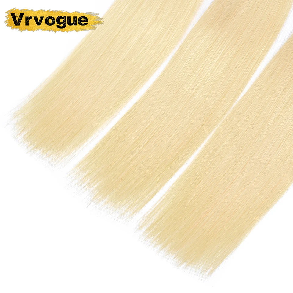 Vrvogue 613 пучки светлых волос прямые переплетения индийские волосы remy наращивание