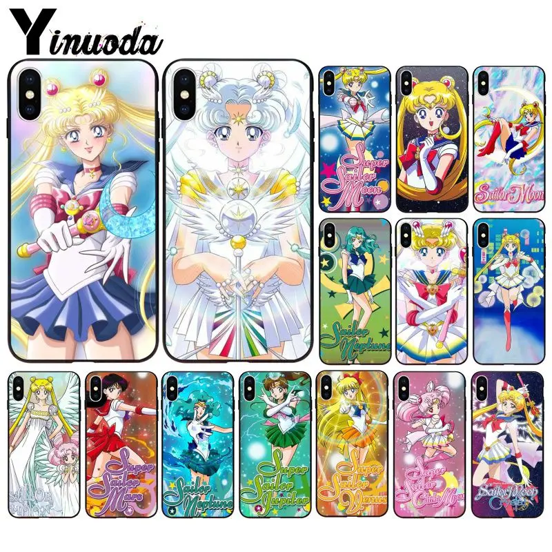 Yinuoda Sailor Moon DIY Окрашенные красивые аксессуары для телефонов Чехол iPhone 5 5Sx 6 7 7plus 8