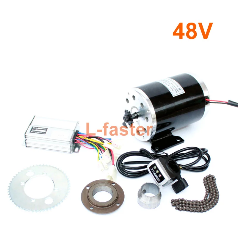 48V 1000W thumb kit 1000 Вт электродвигатель мотоцикла комплект 25H цепной привод высокоскоростной Электрический скутер замена электрический картинг конверсионный комплект - Цвет: 48V 1000W thumb kit