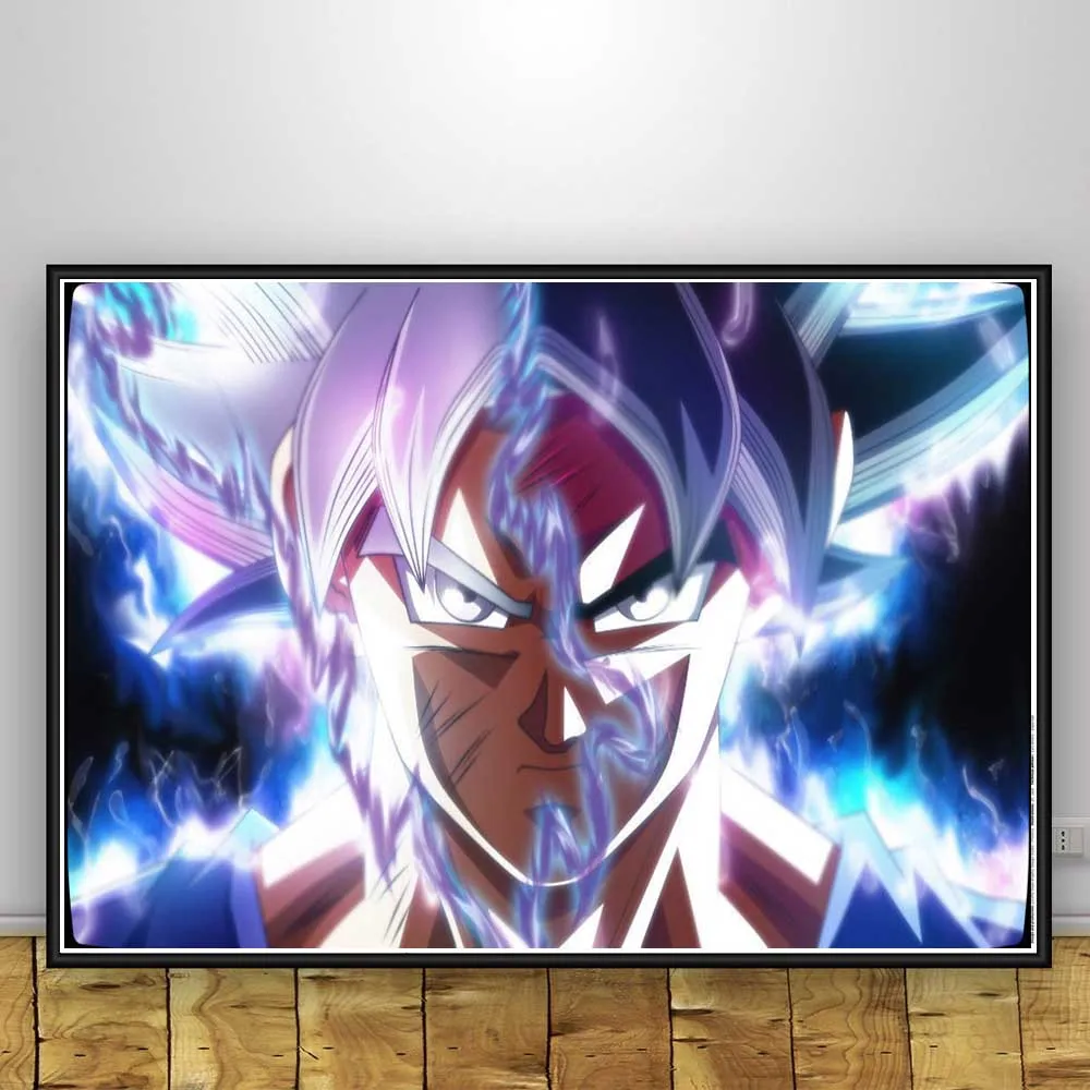 FX060 Dragon Ball Super Ultra Instinct Goku Япония Аниме Комикс горячий плакат искусство шелковые светлые холщовые современная домашняя, комнатная, настенная Печатный Декор - Цвет: Сливовый