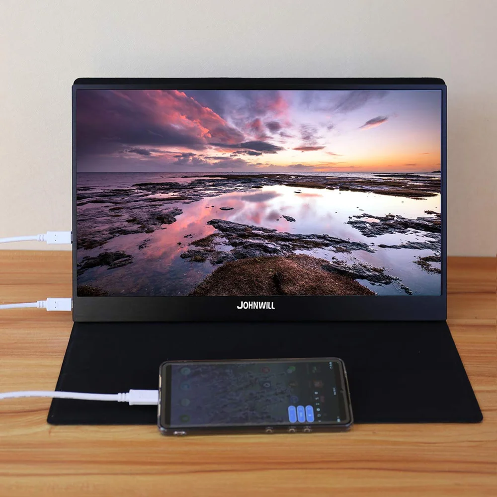 Портативный монитор 15,6 дюймов type-C(USB-c) сенсорный экран HD 1920x1080 ips lcd/светодиодный дисплей, HDMI/интерфейс, Встроенные динамики